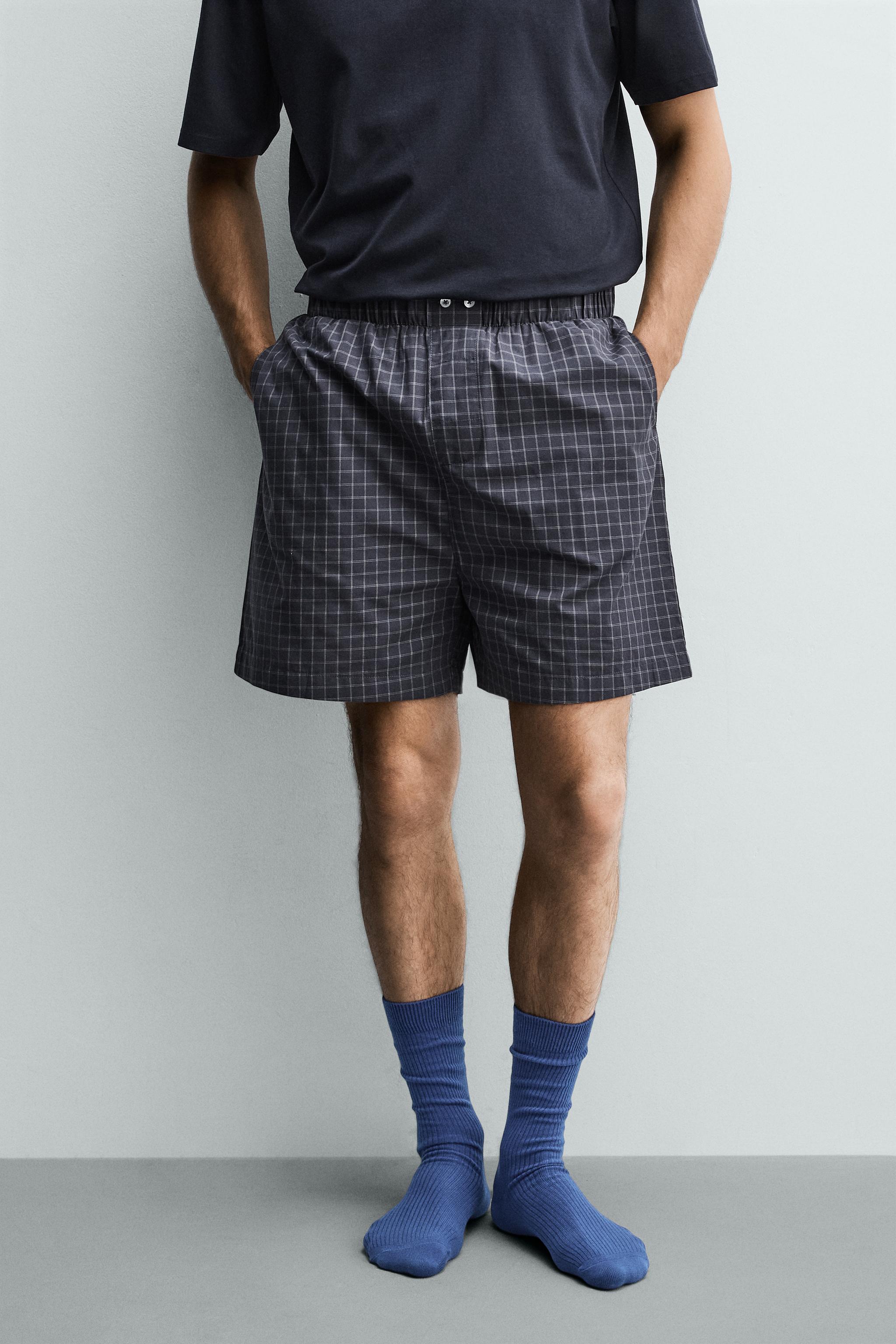 ENSEMBLE PYJAMA BERMUDA À CARREAUX
